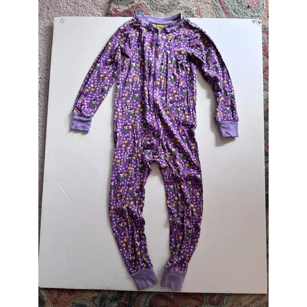 DUNS organic floral wheat zipper pajamas